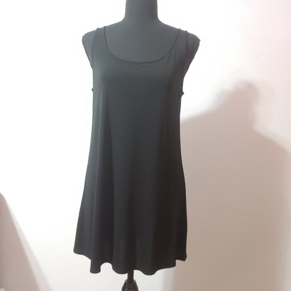 EILEEN FISHER  STRETCH SILK JERSEY SHELL TUNIC TANK